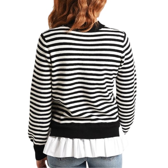English Factory Black & White Striped Sweater Top - Picture 3 of 12